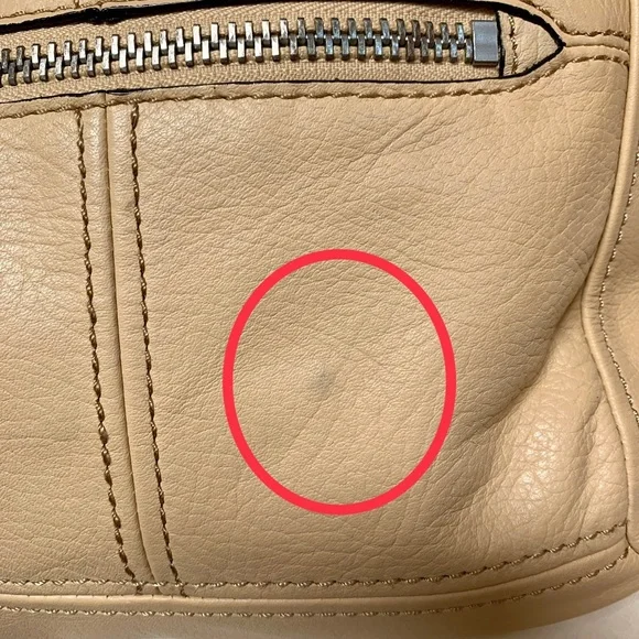 Fossil Live Long Vintage 1954 Blonde Leather Brass Key Adjustable Crossbody Bag - Picture 12 of 13